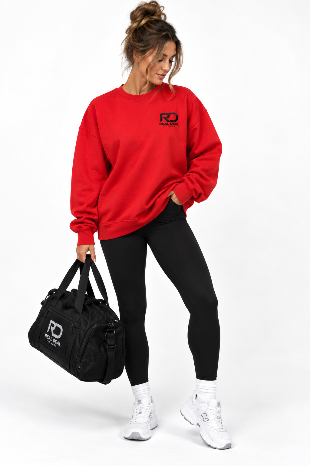 RD#16 RED OVERSIZED CREWNECK
