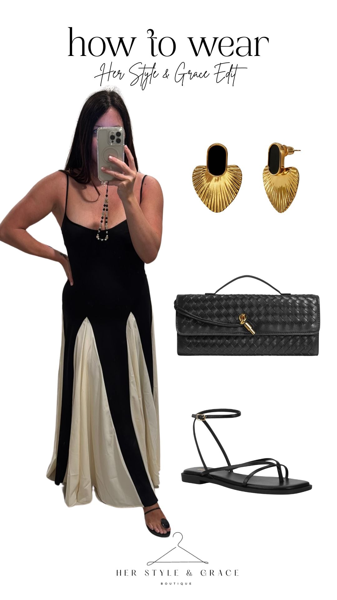 Bryant Two Tone Pleated Maxi Dress