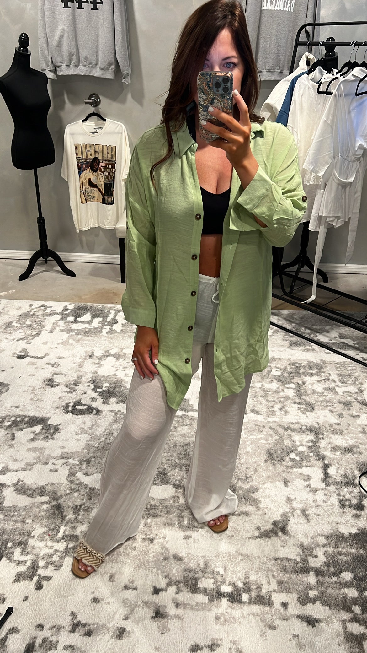 Noelia Linen Button Down