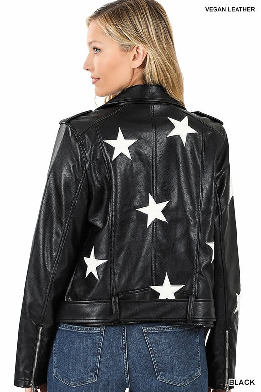 Vince Starburst Leather Jacket (3 colors)