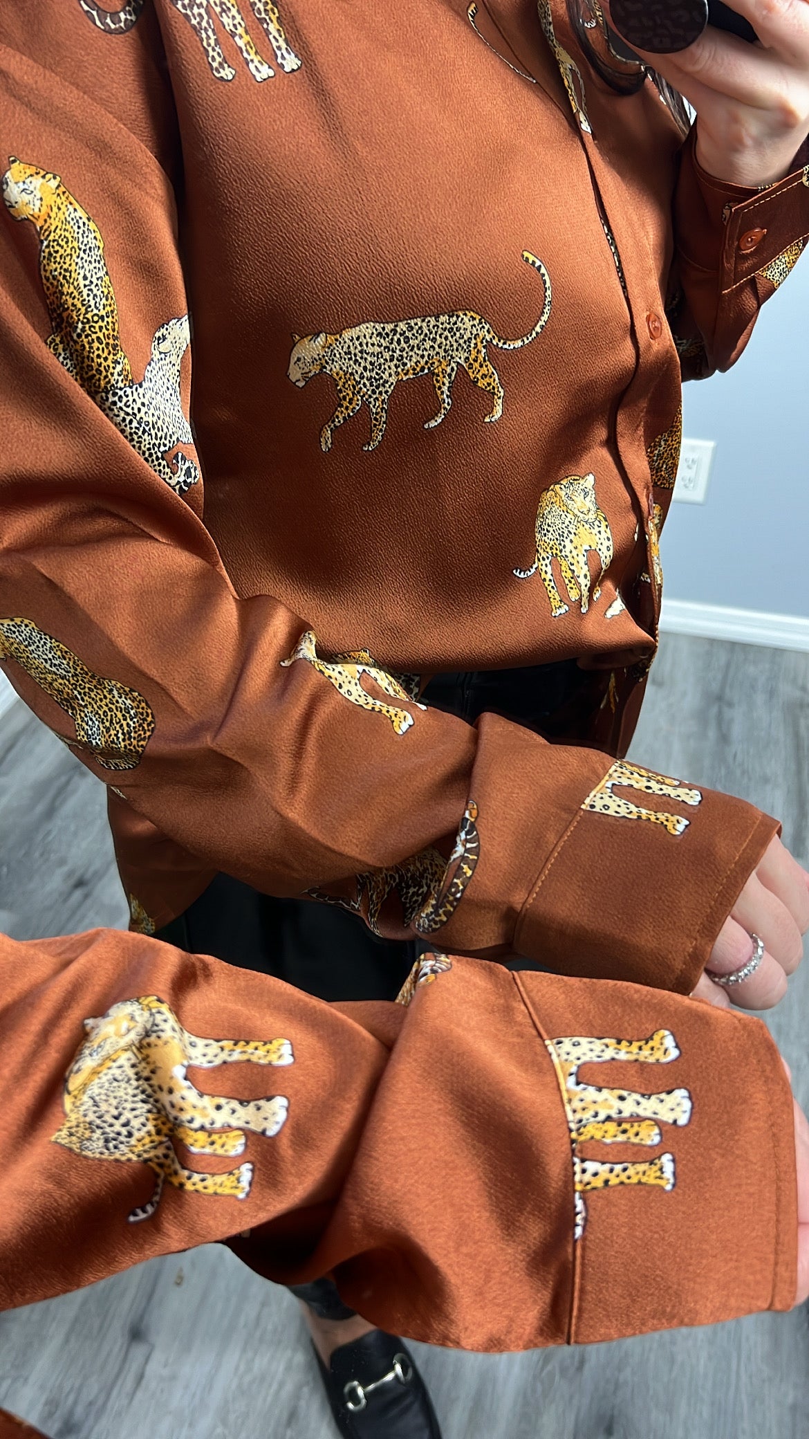 Mazi Leopard Print Button Down