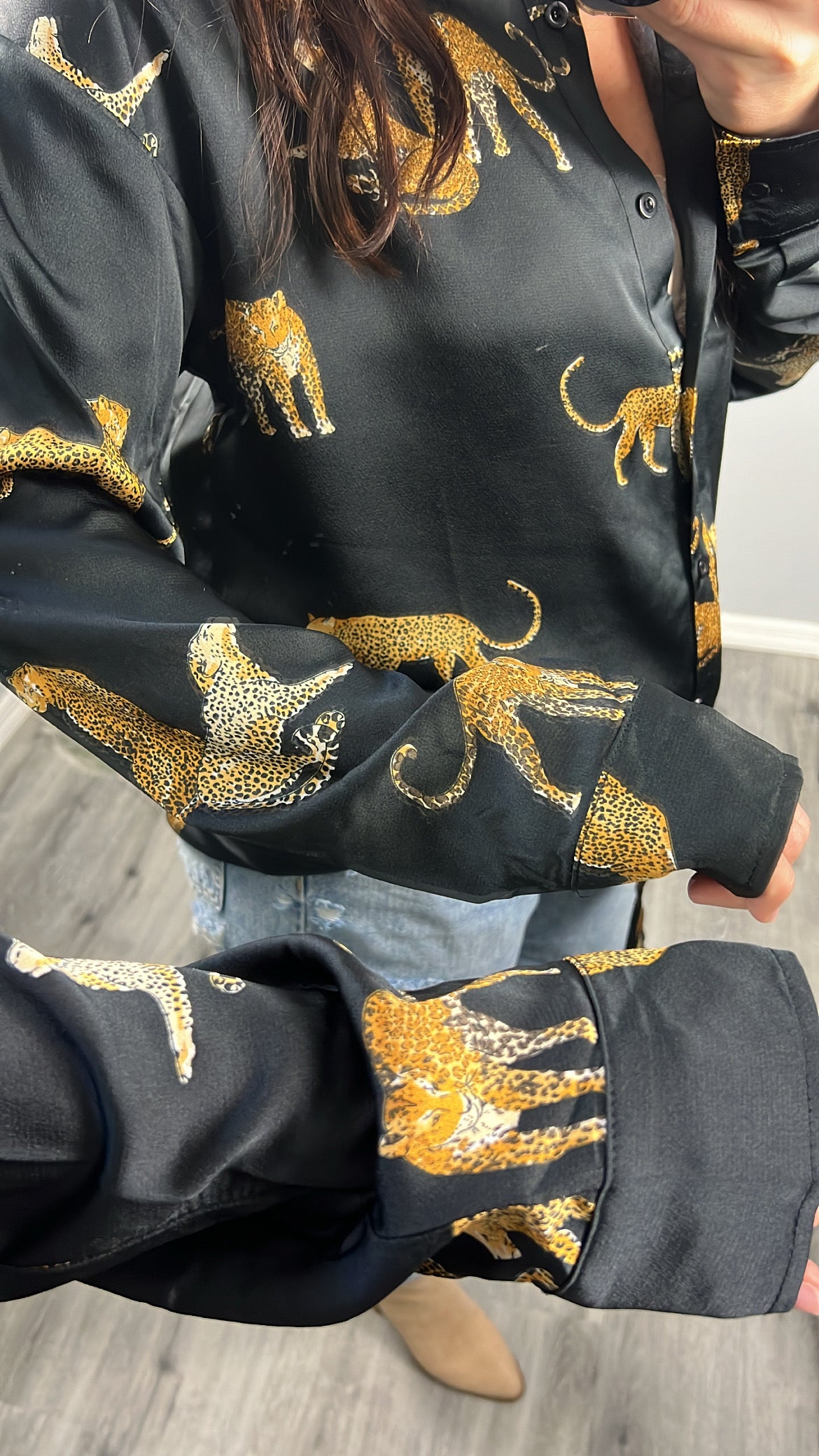 Mazi Leopard Print Button Down