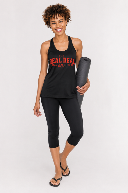 RD#40 THE REAL DEAL Performance Racerback Tank