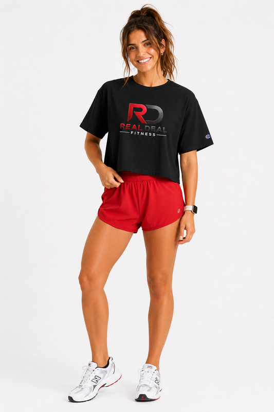 RD#46 Champion REAL DEAL CROPPED T SHIRT BLACK