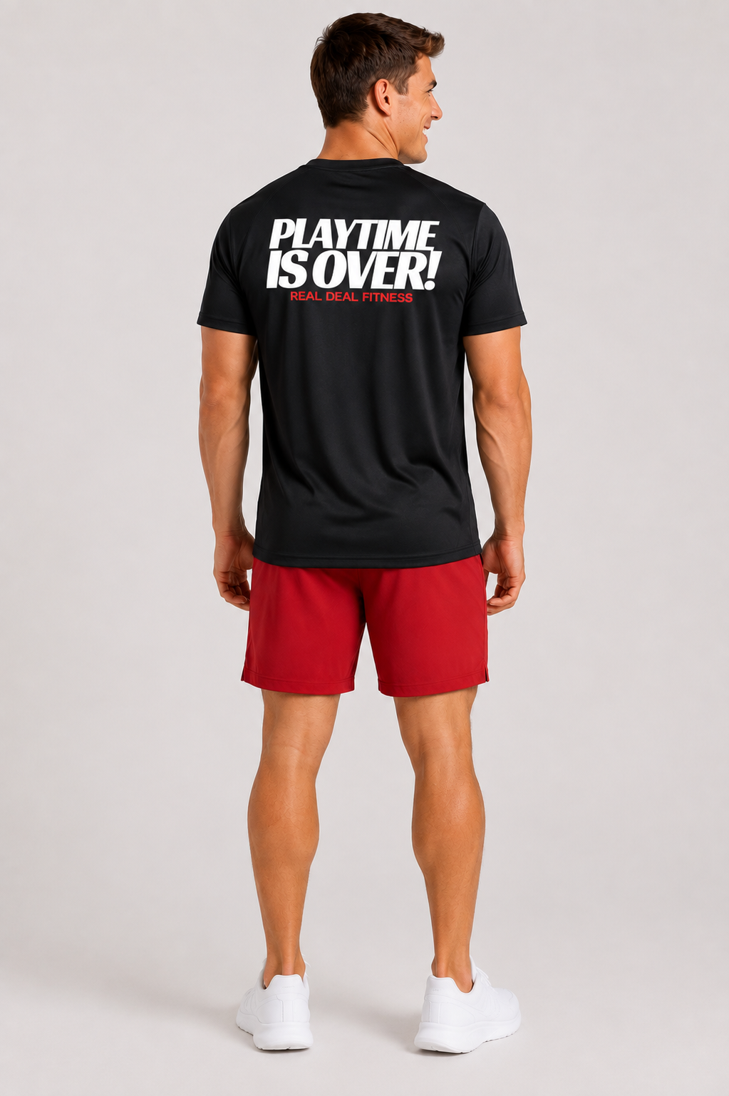 RD# 49 PLAYTIME IS OVER Black Drifit Tshirt