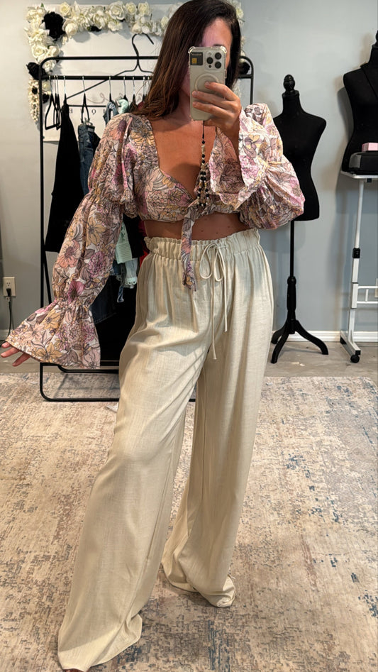 Richards Puff Sleeve Tie Top