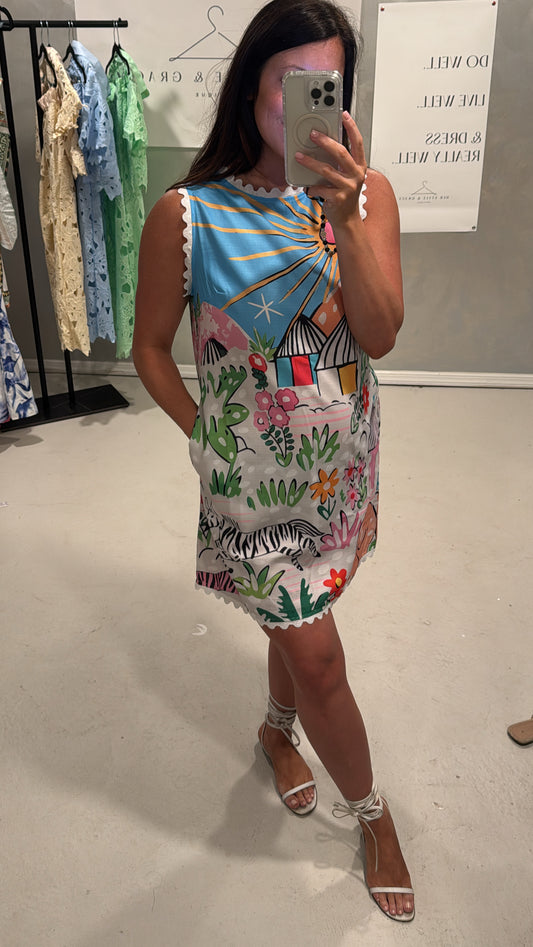 Morant A Line Scallop Dress