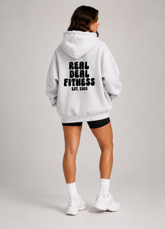 RD#61 OVERSIZED REAL DEAL FITNESS BUBBLE HOODIE