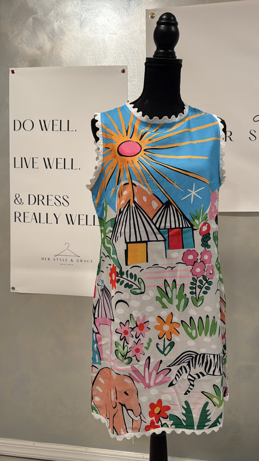 Morant A Line Scallop Dress