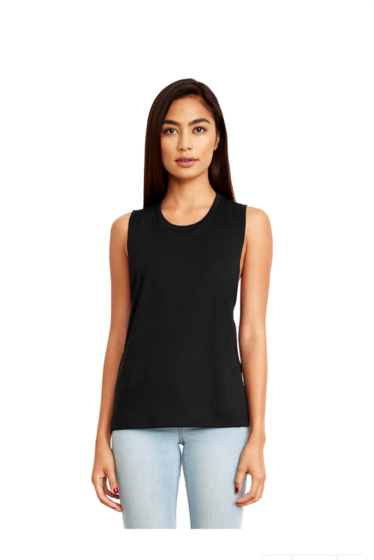 #RD11 - BLACK MUSCLE TANK (WOMENS)