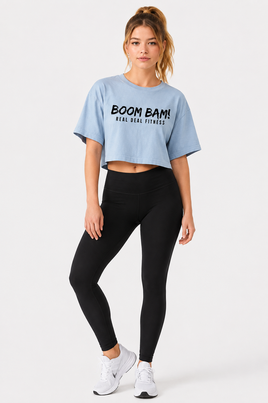 RD# 59 BOOM BAM OVERSIZED CROPPED T SHIRT
