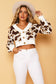 Hans Cow Print Cropped Cardigan