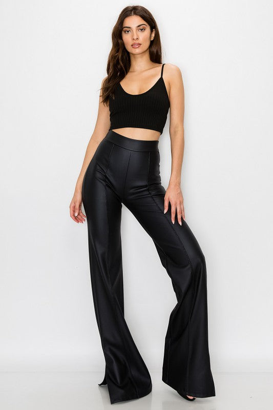 Memphis Split Faux Leather Pants