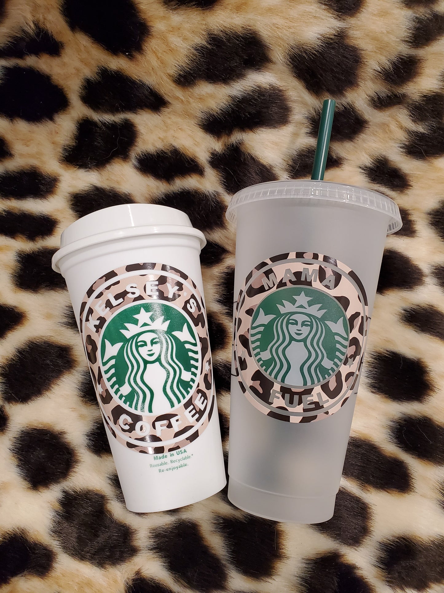 Personalized 16 oz Starbucks Reusable Cup with Custom Vinyl Decal