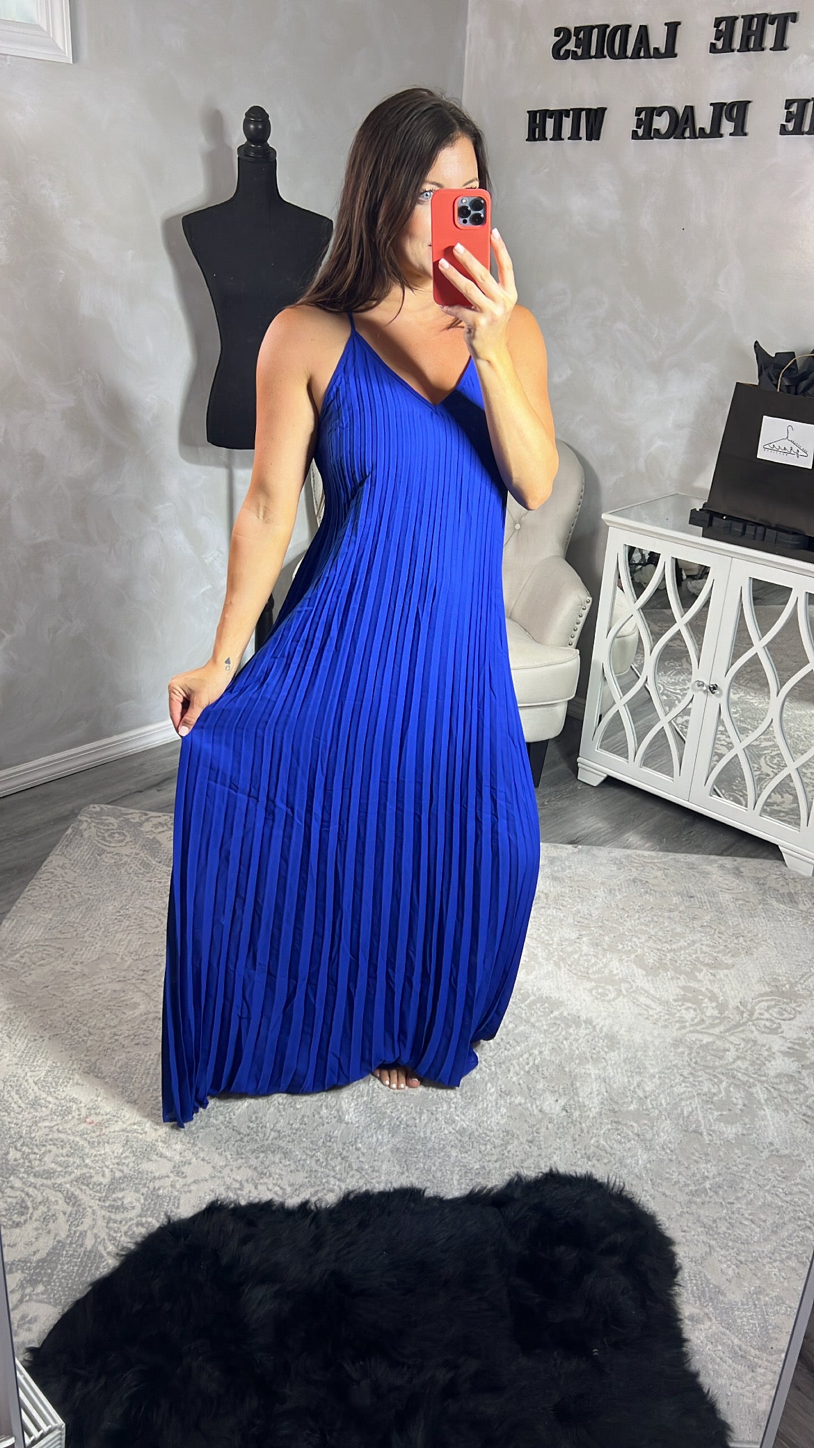Carrie Pleated Maxi Dress