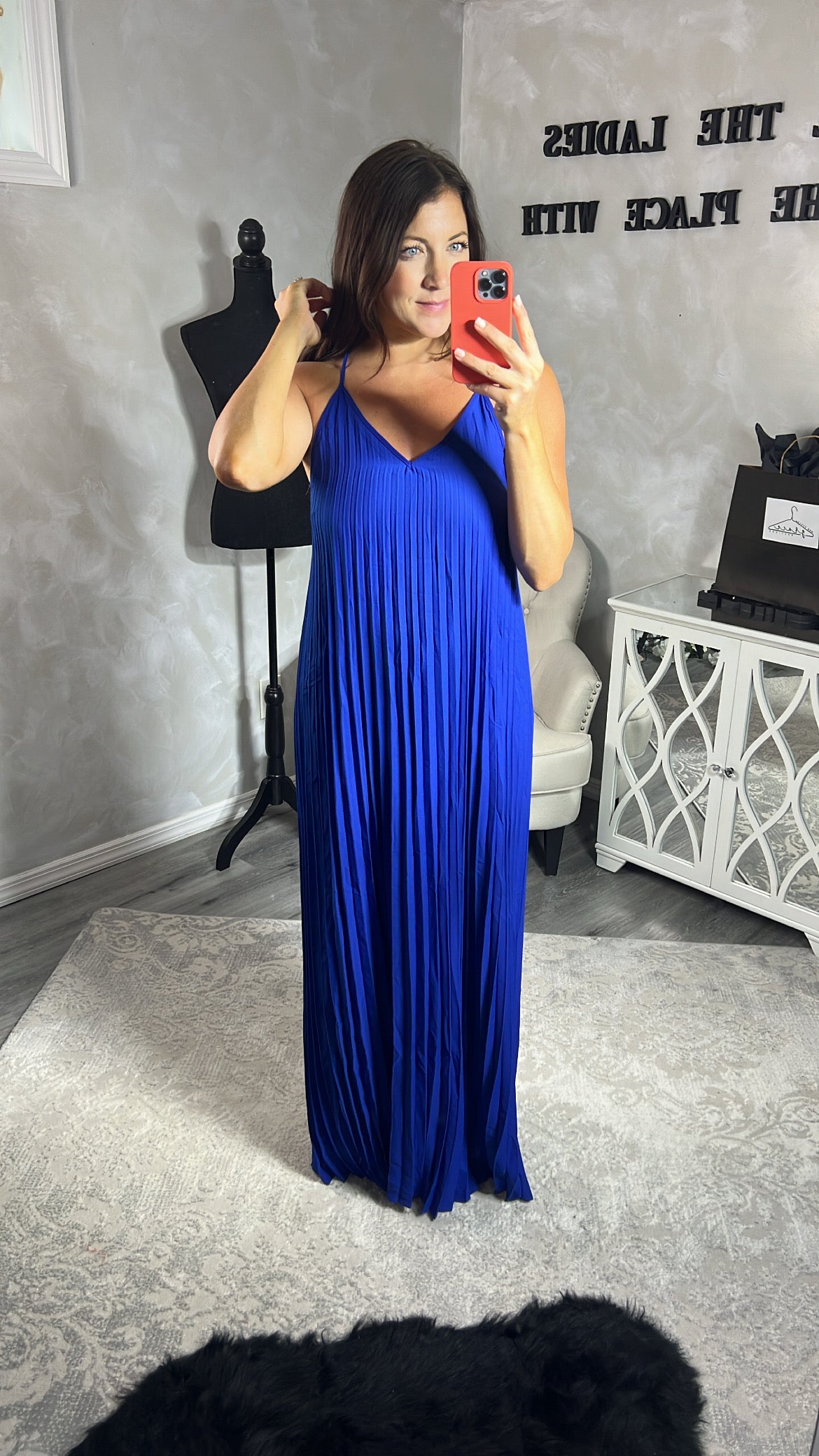 Carrie Pleated Maxi Dress