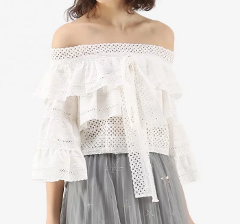 Crops of Lace Tiered Crop Top